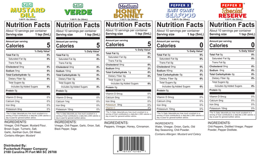 CASE (10 Count) Smokin’ Ed’s Mini 1.7oz. Hot Sauce Collection (5 Pack)