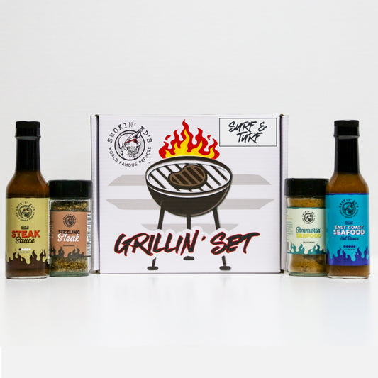 CASE (10 Count) Smokin’ Ed’s Grillin' Set: Surf & Turf Gift Box
